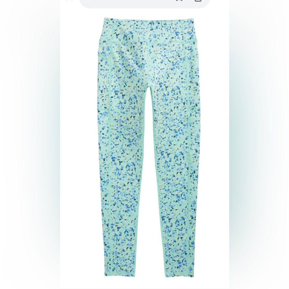 Zella teal green flora broken glass pants XL (14/16)